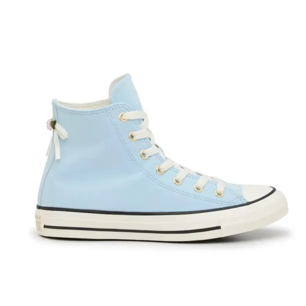 Girls Converse Chuck Taylor YOUTH 6 Blue Fancy Floral High-Top Sneaker Shoes NEW